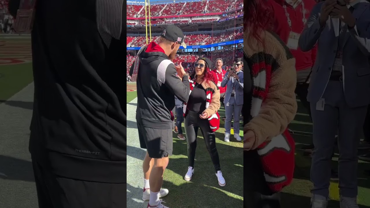 Bayley Presents George Kittle With Nfl Legacy Title At San Francisco 49ers Game #wwe #49ers #short