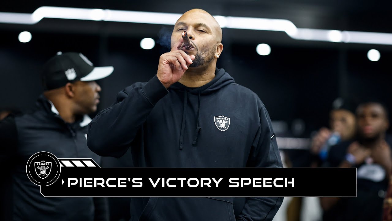 Coach Pierce’s Locker Room Victory Speech Vs. Broncos: ‘remember This Moment!’ | Raiders | Nfl