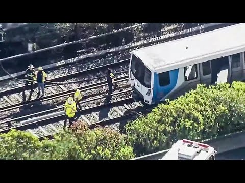 Crews Work To Restore Service Following Bart Train Derailment