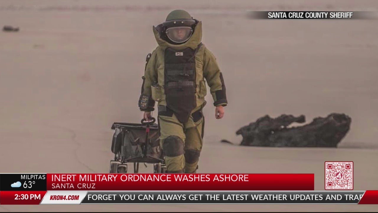 Inert Bomb Found On Santa Cruz County Beach