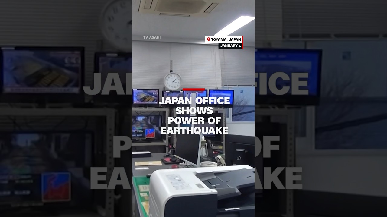 Japan Office Shows Power Of Earthquake