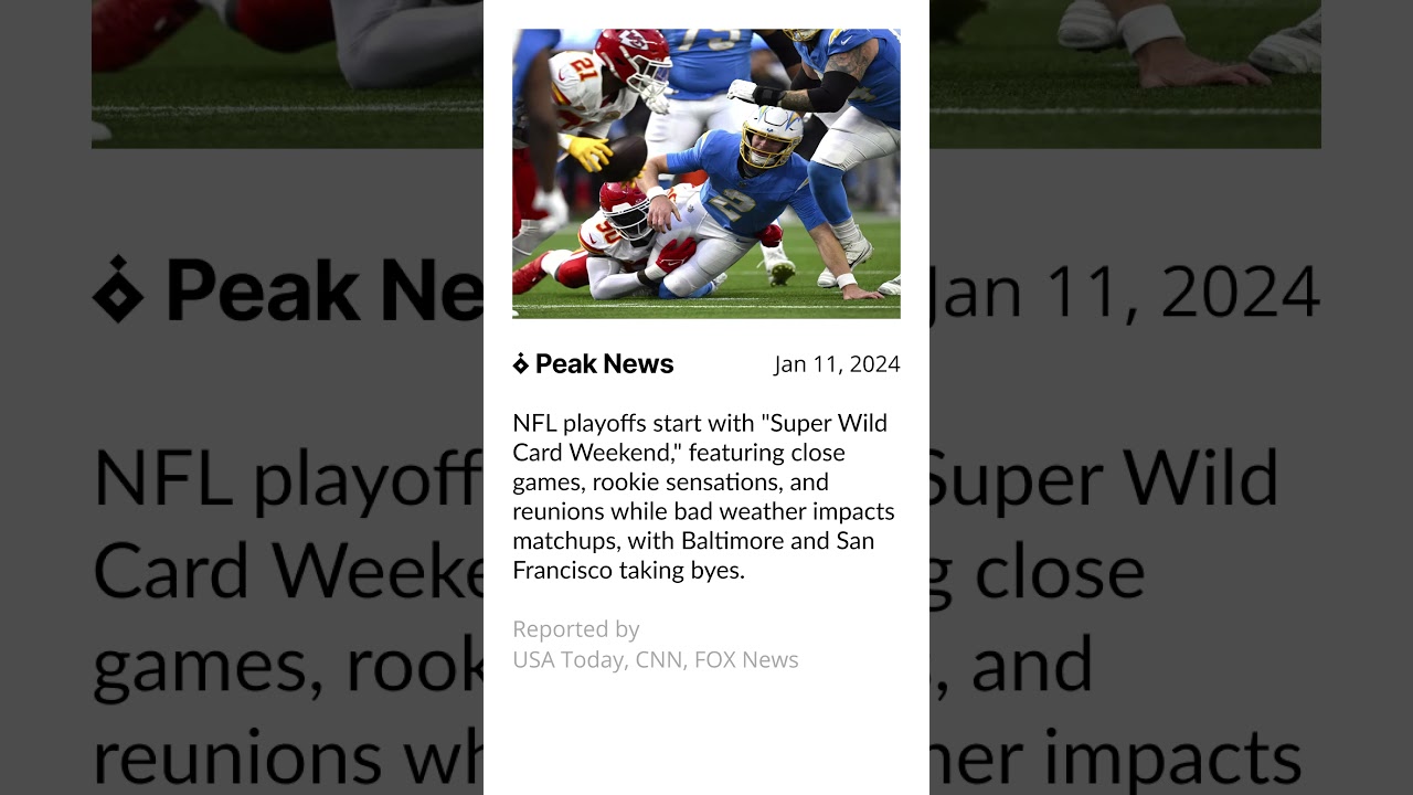 peak news newstoday nfl nflplayo
