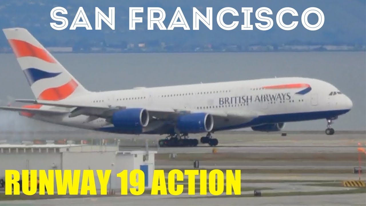 Rare Runway 19R & 19L Action at San Francisco International Airport! 2 Rare Runway 19r & 19l Action At San Francisco International Airport!