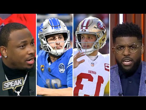 SPEAK | Brock Purdy ,49ers Vs Jared Goff, Lions - Acho & Shady Breaks ...