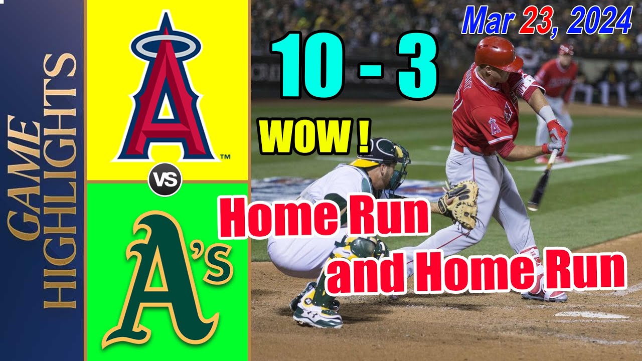 athletics vs angels 2 home run b