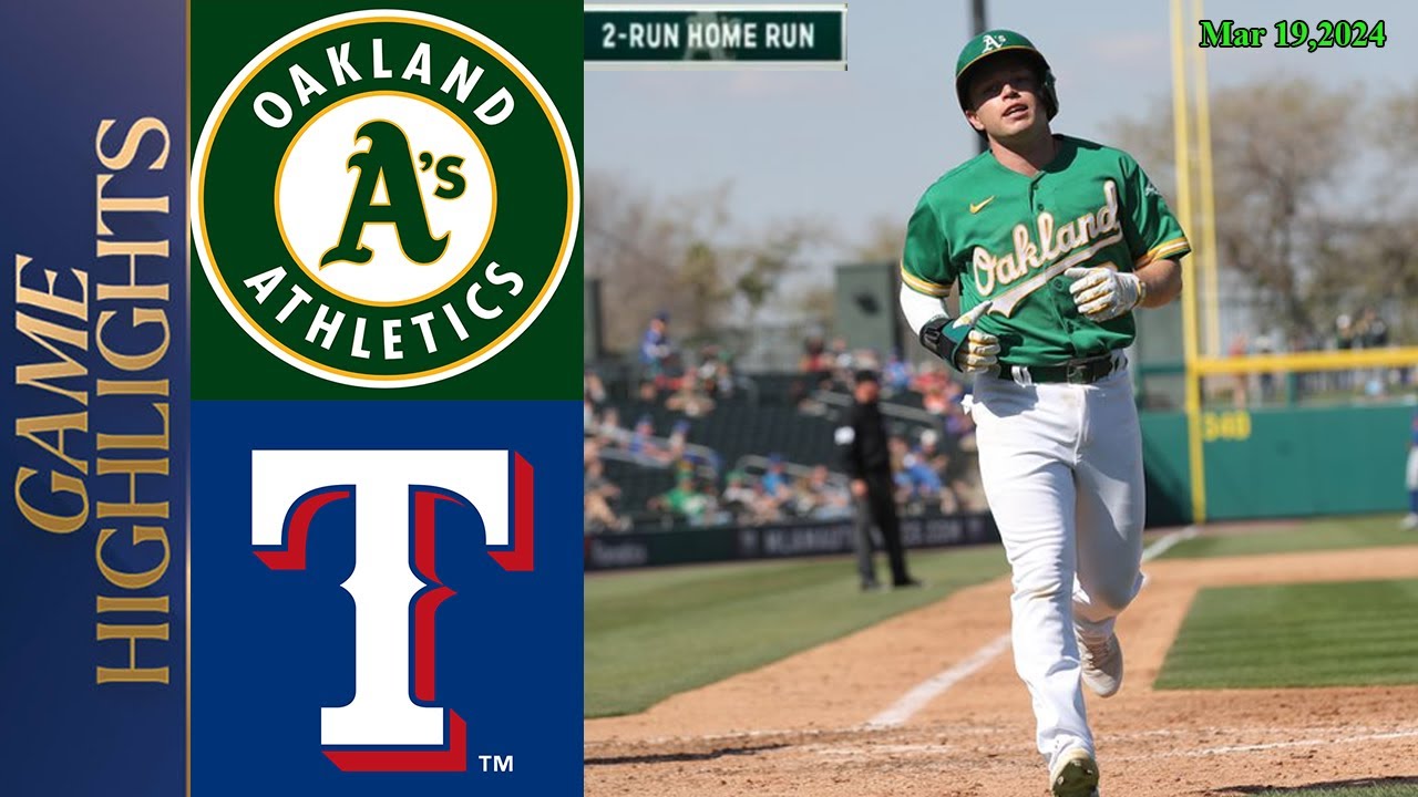 athletics vs rangers game highli