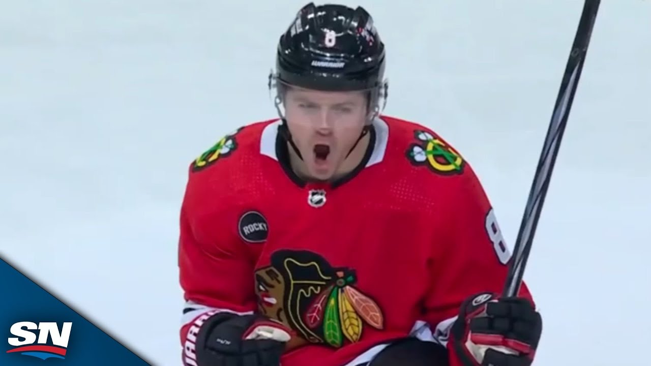 blackhawks steal lead from shark