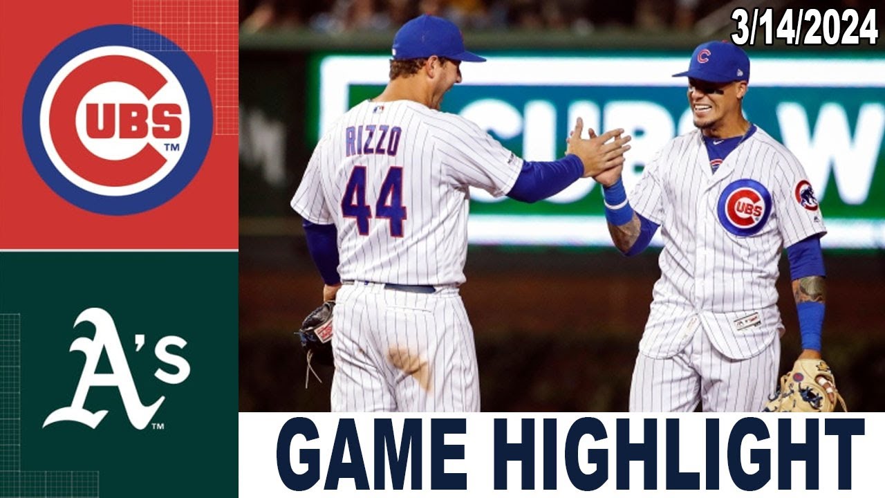 Chicago Cubs vs Oakland Athletics| GAME HIGHLIGHTS | Mar 14 2024|MLB Highlights |MLB Spring Training 1 chicago cubs vs oakland athletic