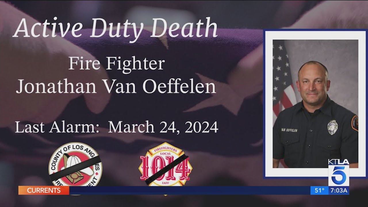 Department mourns on-duty death of Los Angeles County firefighter 2 department mourns on duty death