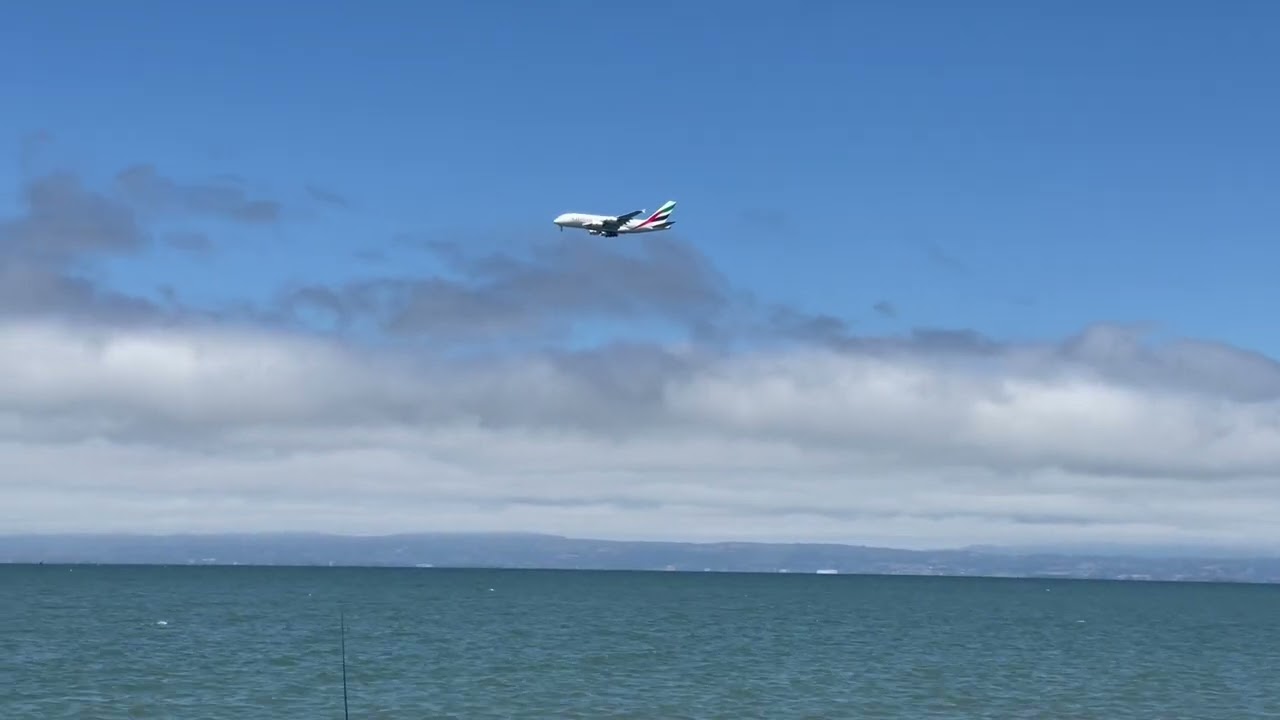 emirates a380 getting ready to l