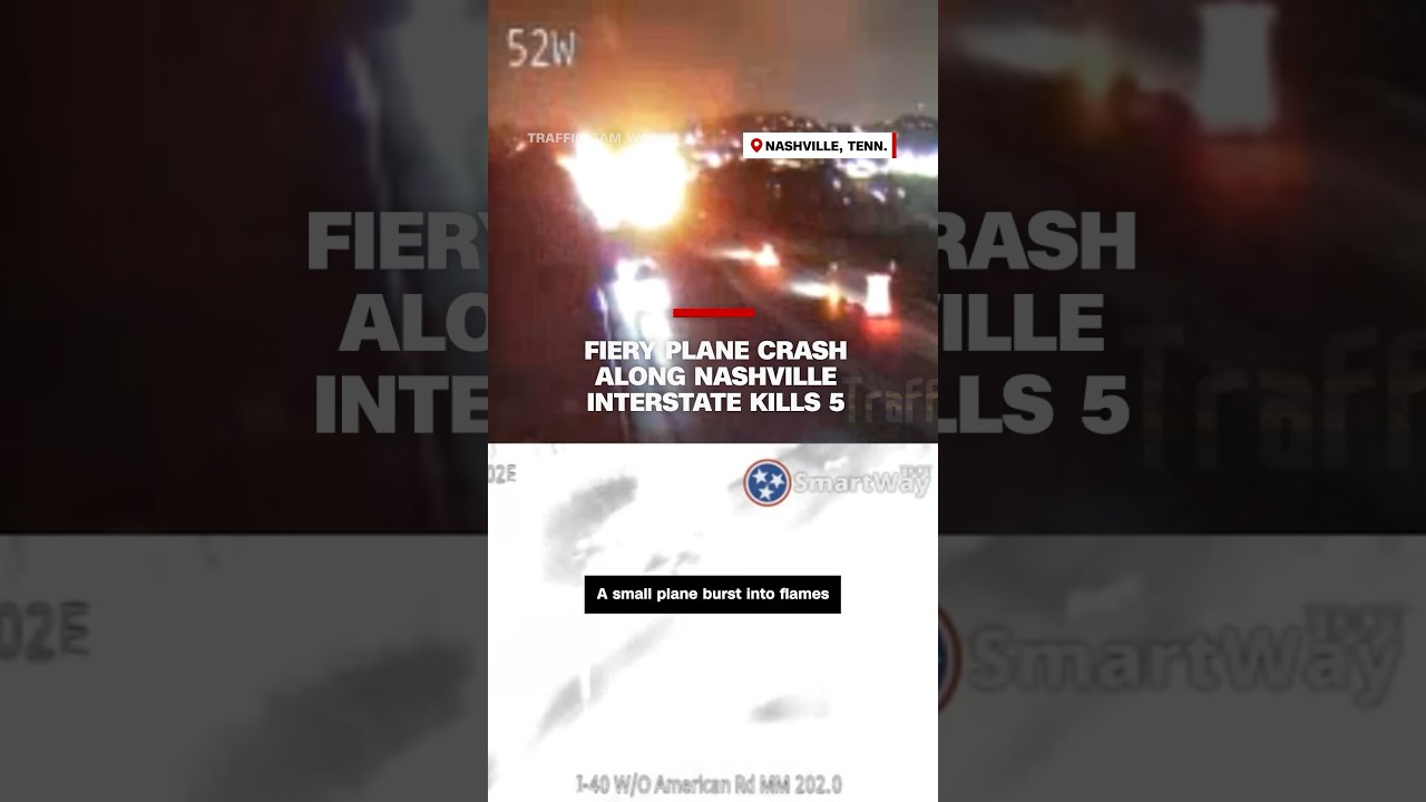 fiery plane crash along nashvill
