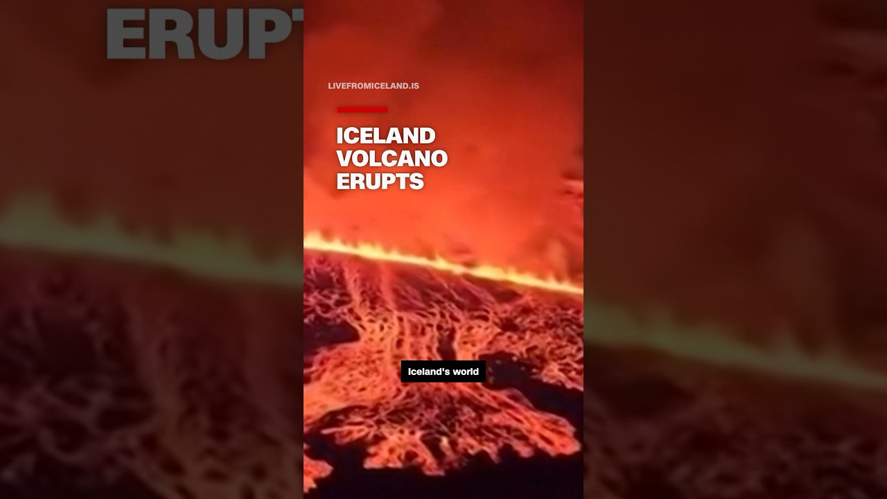 iceland volcano erupts