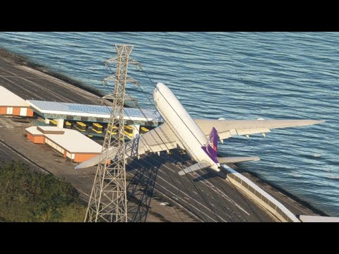 Impossible landing // the plane almost crashed at San Francisco airport 1 impossible landing the plane alm