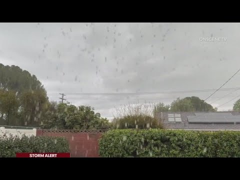 LA neighborhoods hit by hail in latest round of storms 2 la neighborhoods hit by hail in
