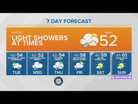 light showers throughout the day