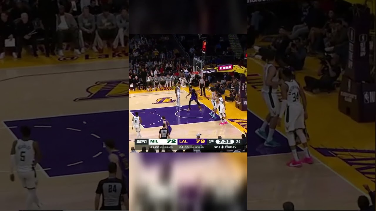 Los Angeles Lakers vs Milwaukee Bucks Shorts Game Highlights March 8, 2024 1 los angeles lakers vs milwaukee 3