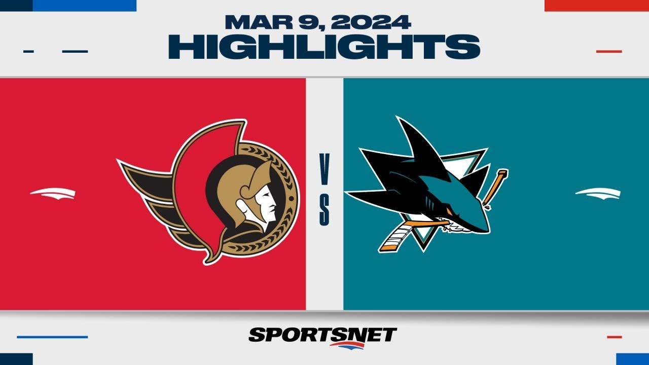 nhl highlights senators vs shark