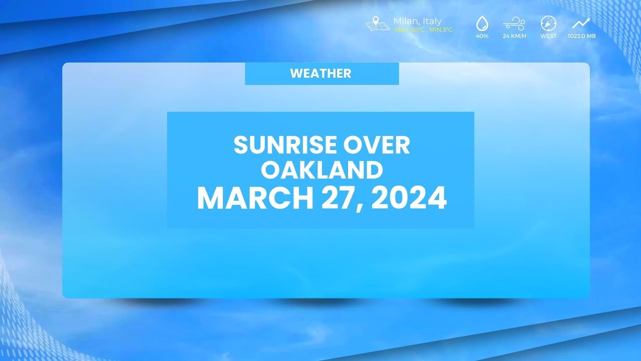 Oakland Weather at Sunrise from East Side of Lake Merritt 3/27/24 2 oakland weather at sunrise from