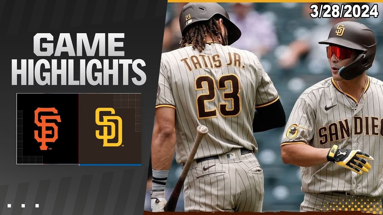padres vs giants full highlights
