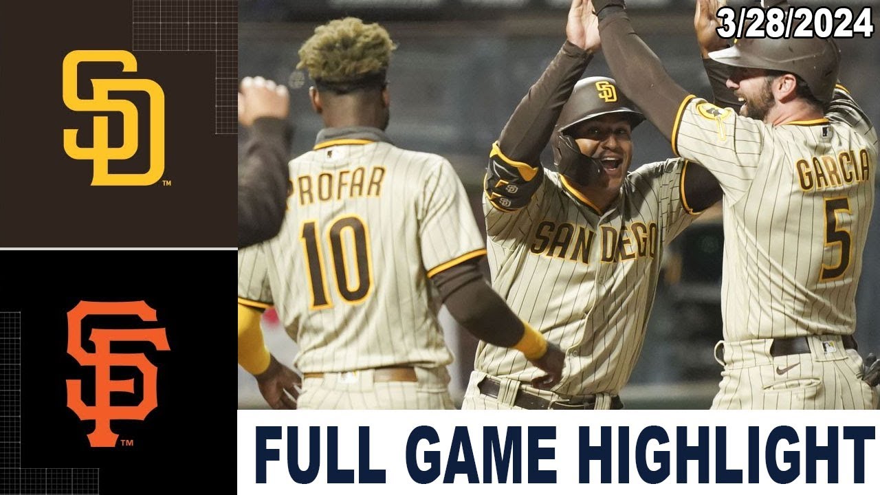 padres vs giants game full game