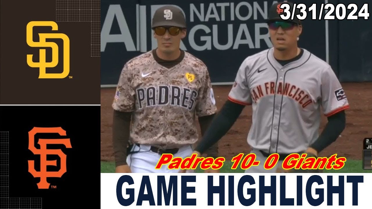 padres vs giants game highlights 1