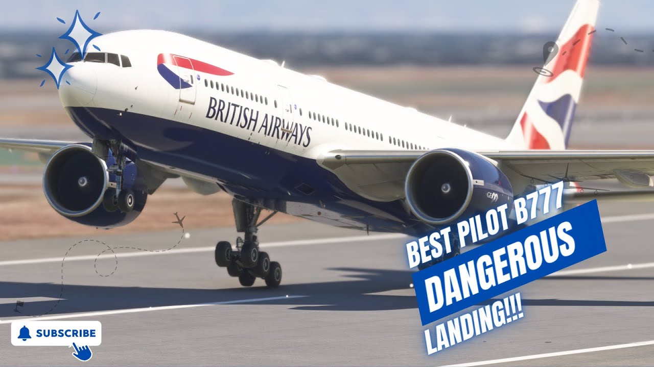 PERFECT BIG Plane Landing!! Boeing 777 British Airways Landing at San Francisco Airport 1 perfect big plane landing boeing