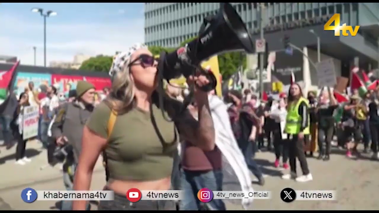 protesters rally in los angeles