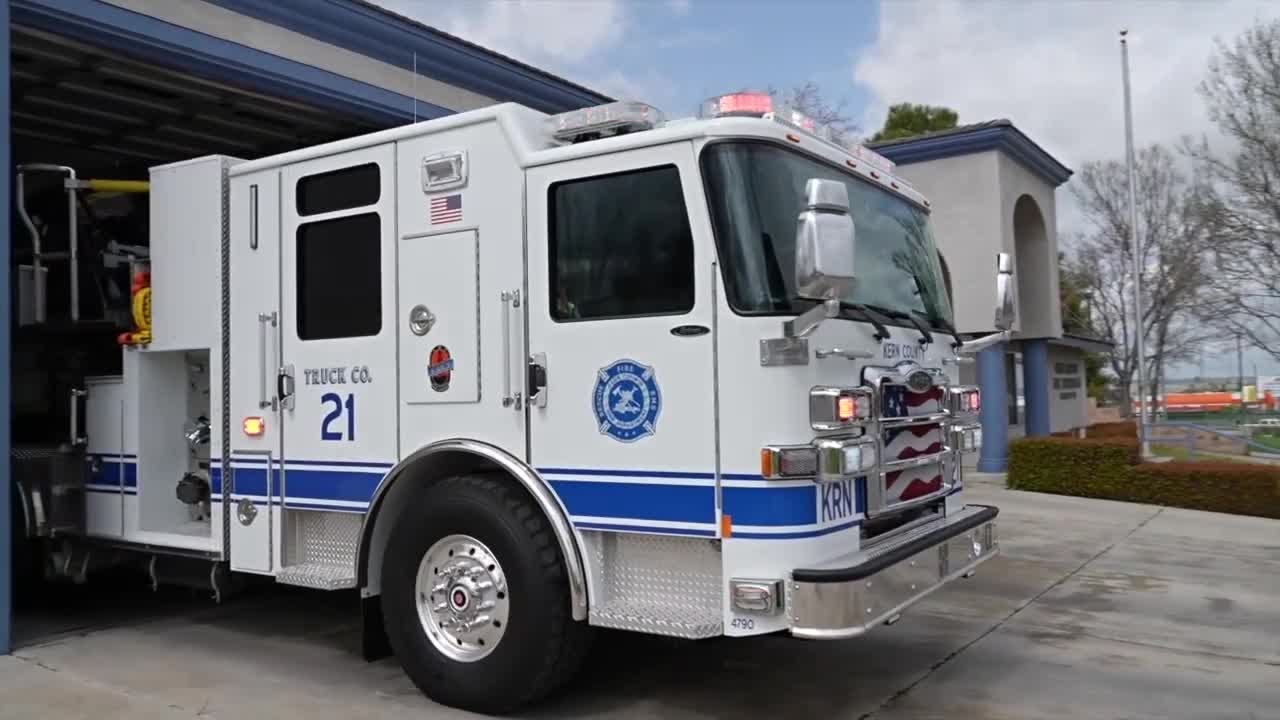 rolling into taft new fire truck