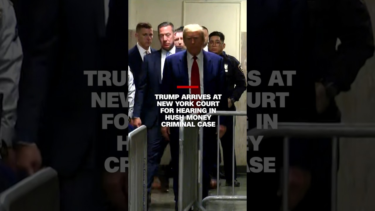 trump arrives at new york court