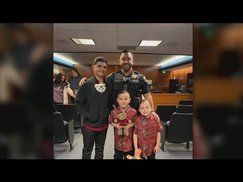 vacaville cop reunited with 3 ki