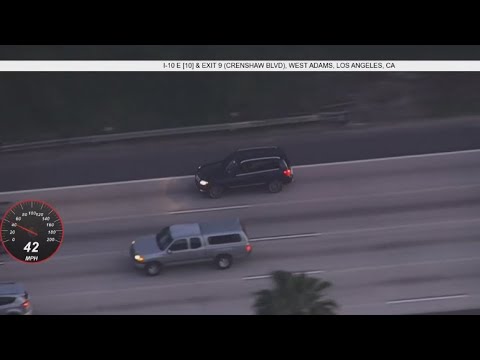 Watch Live: Police in pursuit of vehicle in West LA area. 1 watch live police in pursuit of
