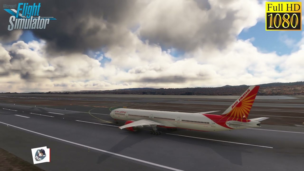 Air India Boeing 777 Landing at San francisco international airport 2 air india boeing 777 landing at