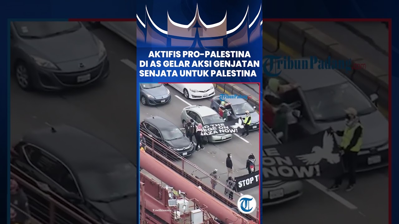 Aktivis Pro-Palestina Tutup Gold Gate Bridge di San Francisco Tuntut AS Tekan Israel di Gaza 2 aktivis pro palestina tutup gold