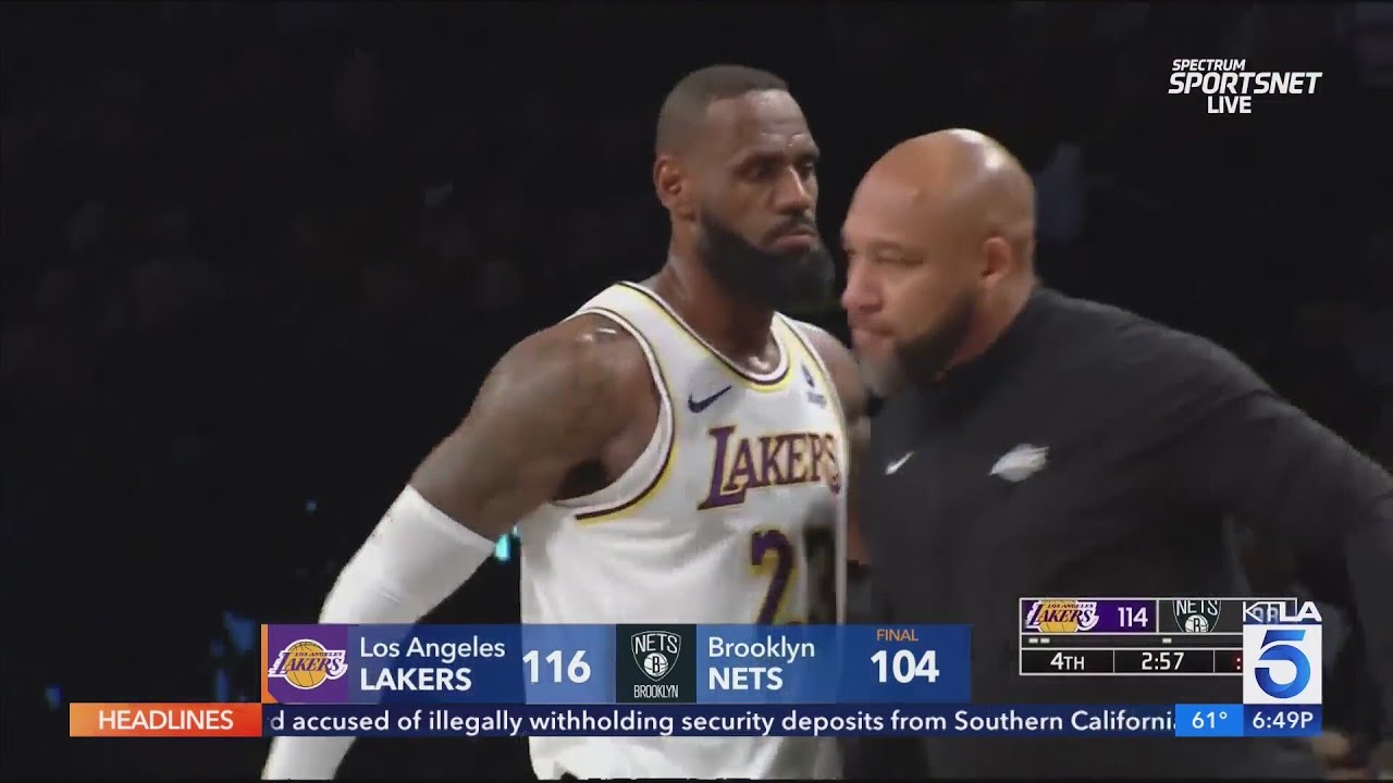 LeBron James scores 40 points to lead Lakers to win over Nets 2 lebron james scores 40 points to