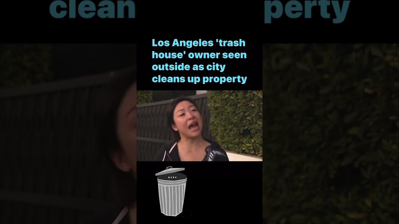 Los Angeles 'trash house' owner seen outside as city cleans up property #lioneyenews #NewsUpdate 2 los angeles trash house owner se