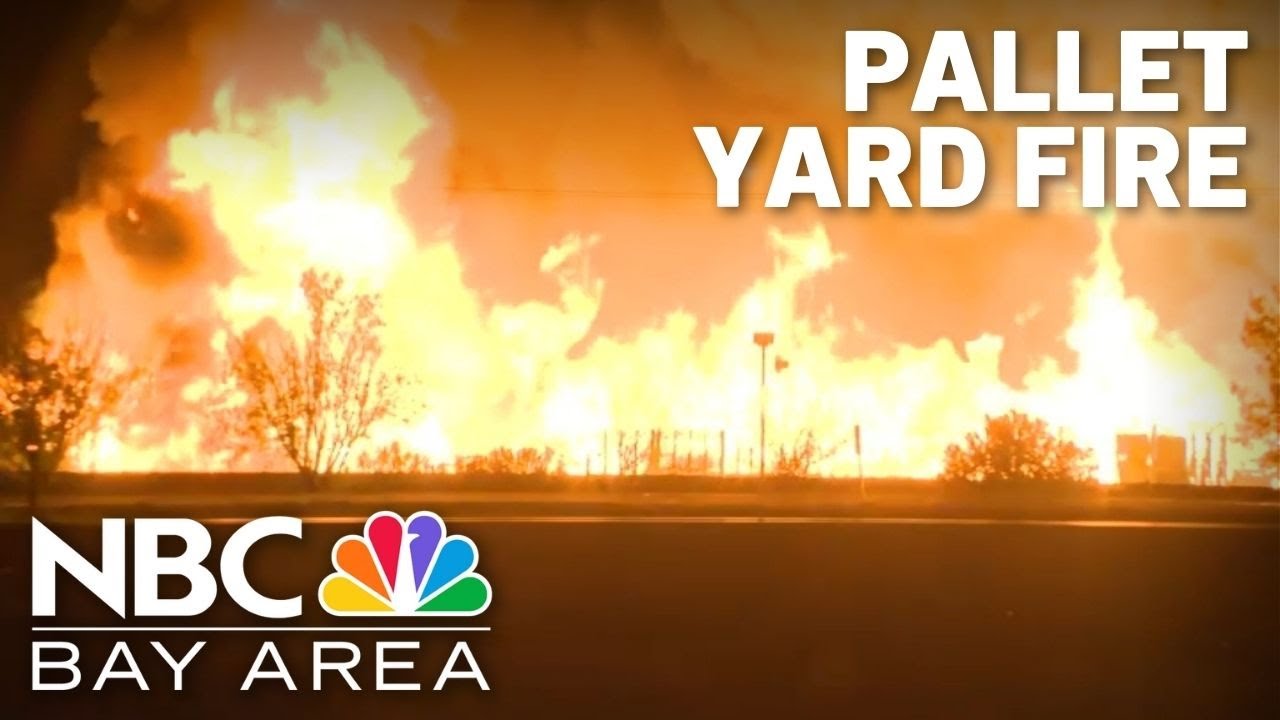 Massive pallet yard fire near Tracy prompts evacuations 2 massive pallet yard fire near tr