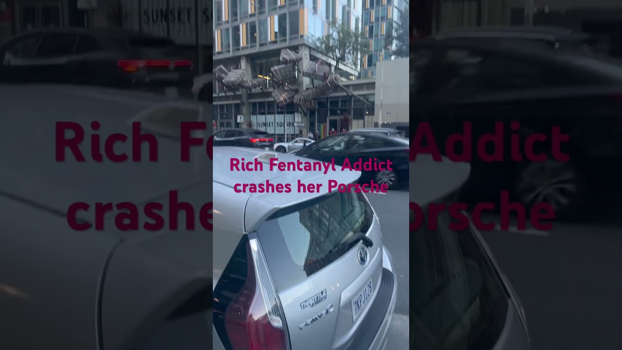 Rich Fentanyl addict crashes Porsche into sidewalk #sanfrancisco #fentanyl #police #police #news 2 rich fentanyl addict crashes por
