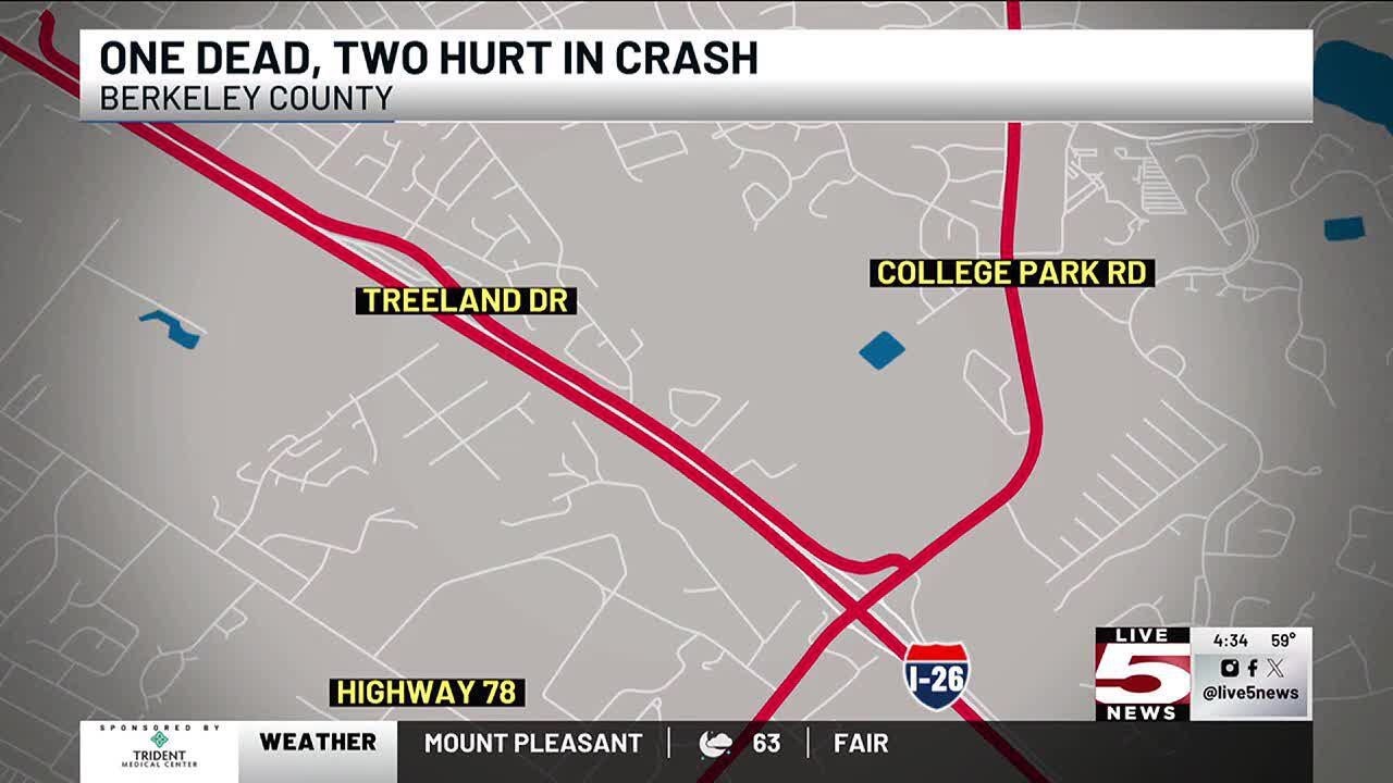 VIDEO: 1 dead, 2 injured in Berkeley Co. crash 2 video 1 dead 2 injured in berkel