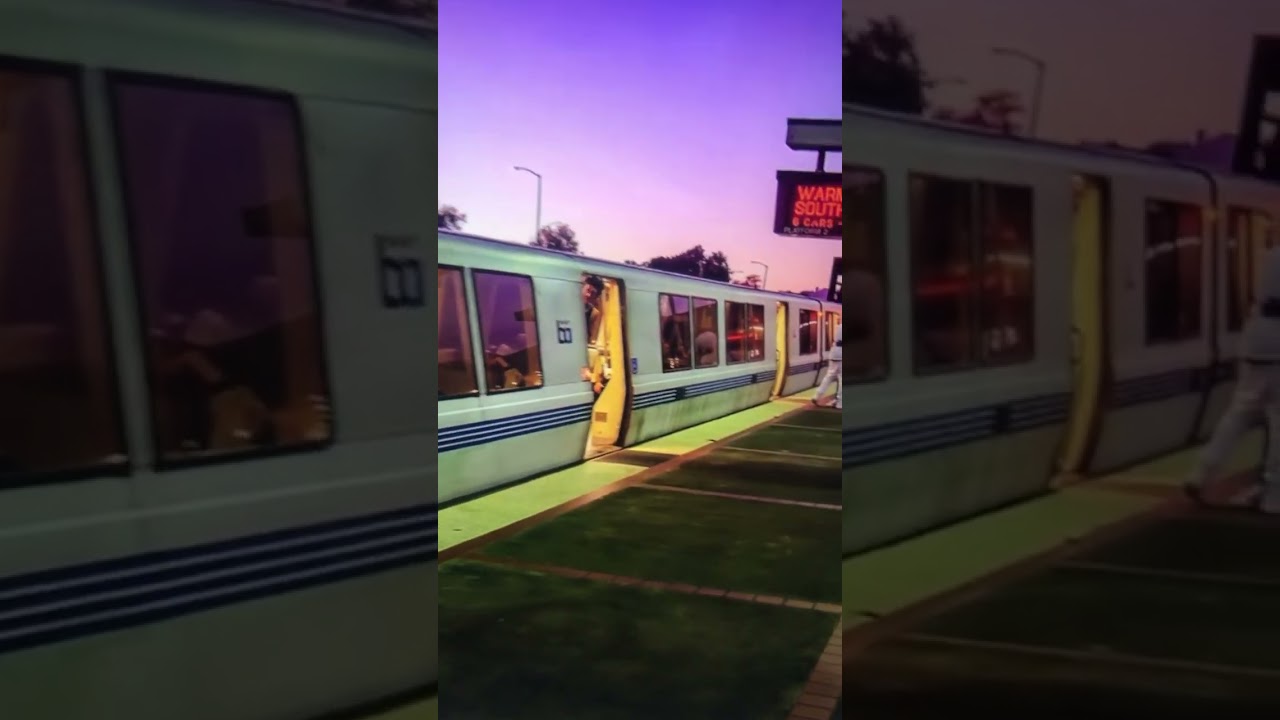 Bart train leaving San Francisco airport #shorts 2 bart train leaving san francisco