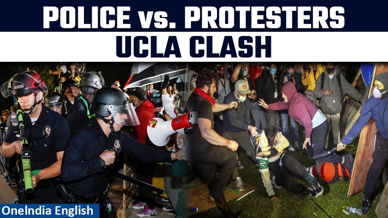 police clash with pro palestinia