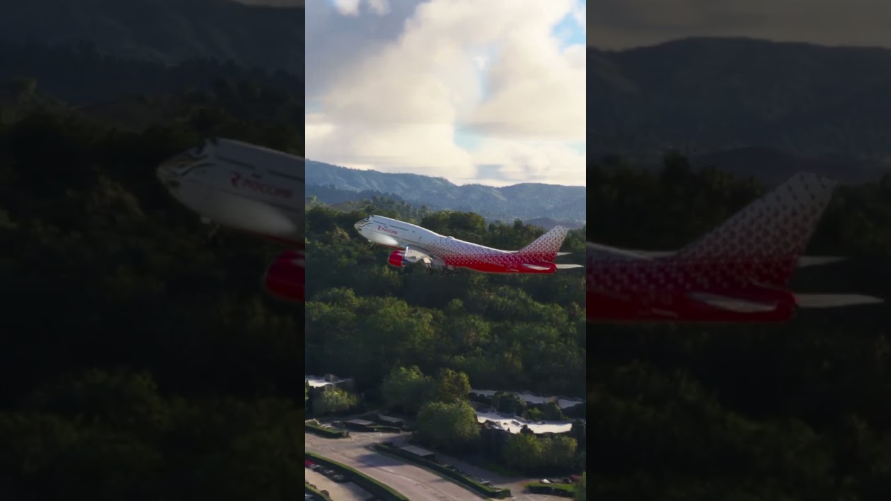 THE BEST Rossiya Tigrolet Boeing 747 Landing at San Francisco Airport #shorts 1 the best rossiya tigrolet boeing