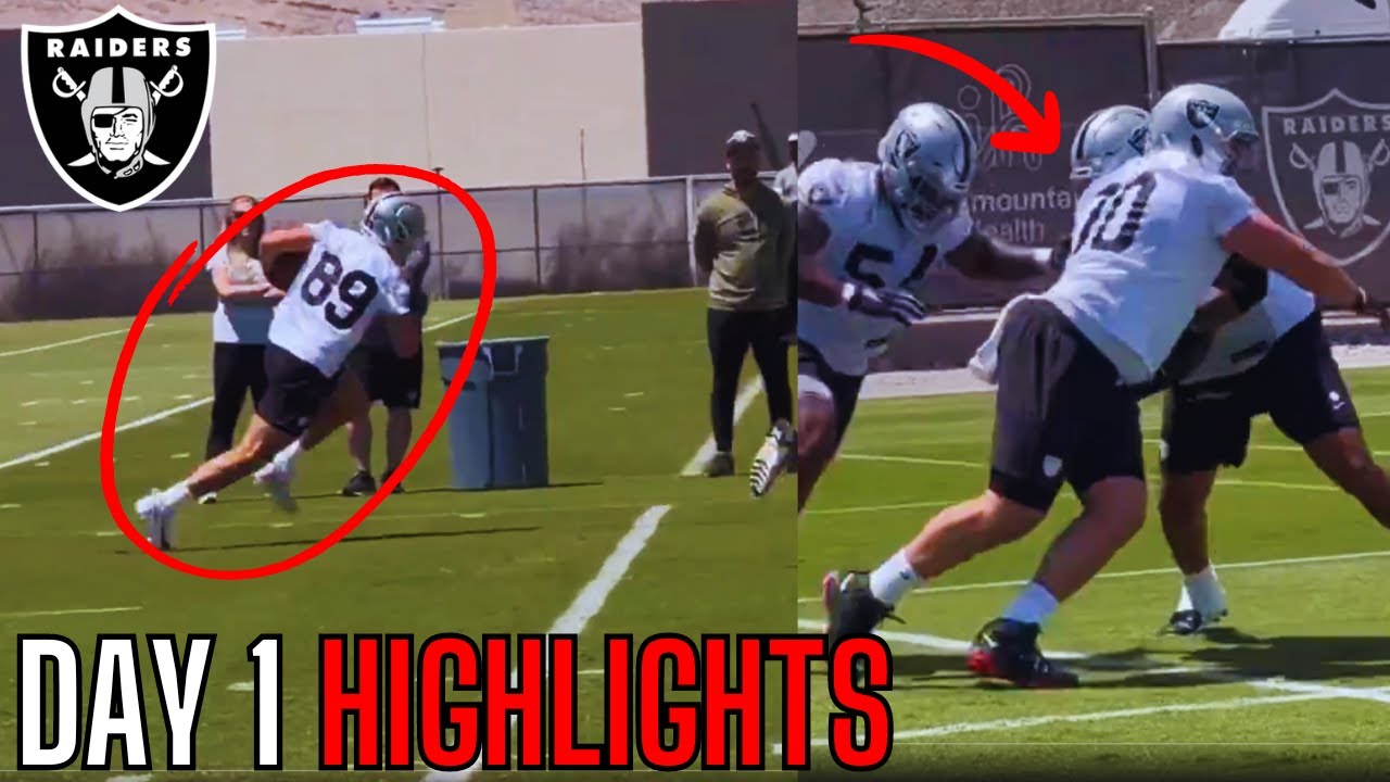 The Las Vegas Raiders Rookie Minicamp Looks INSANE... Brock Bowers ...