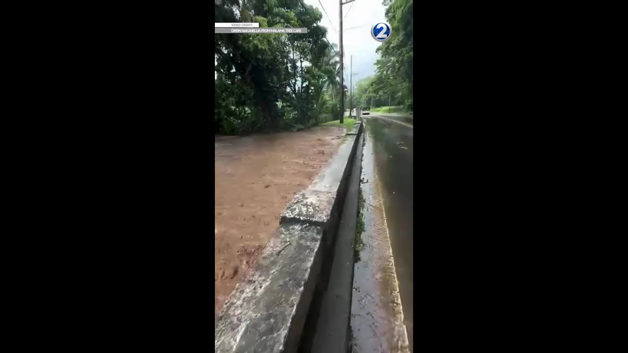 video cars stalled on flooded ro
