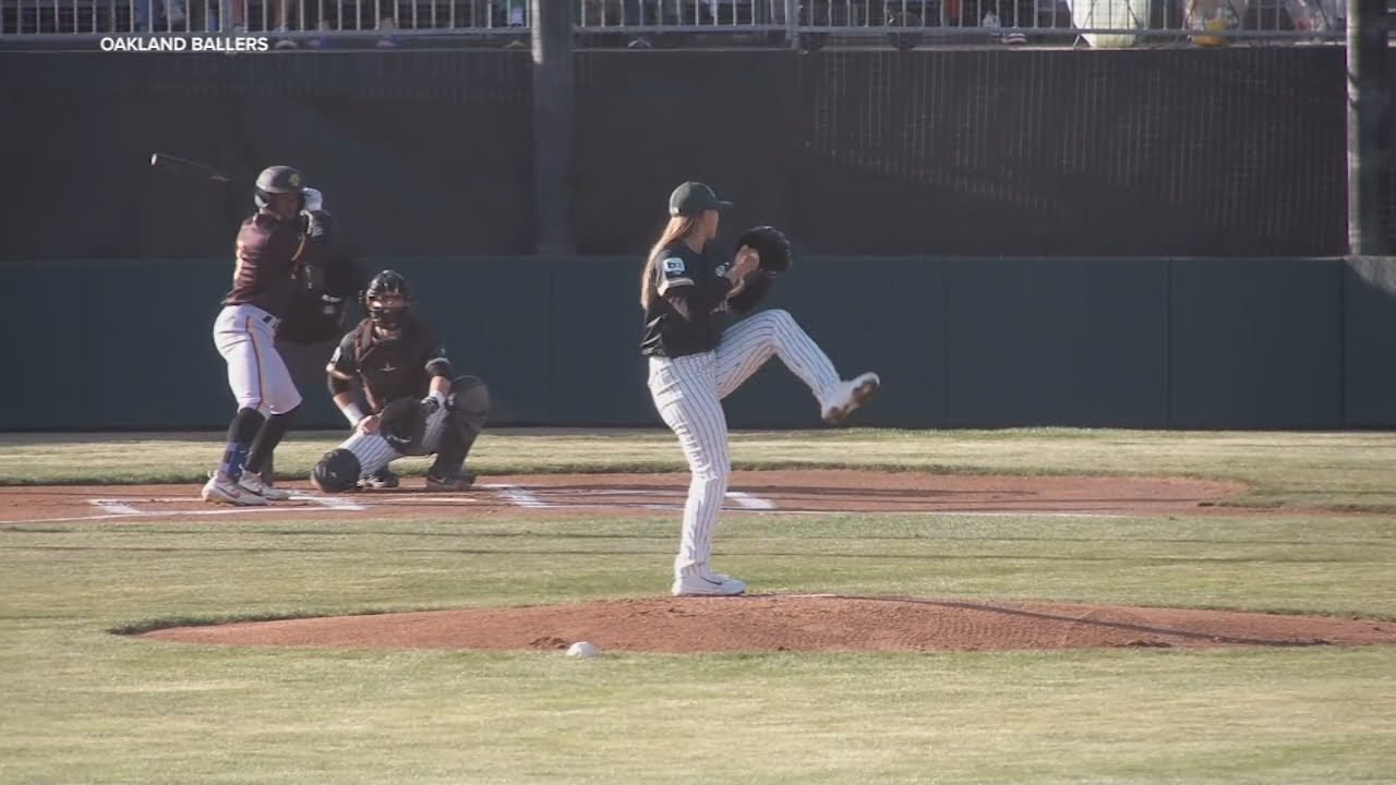 Oakland Ballers' Kelsie Whitmore takes mound as 1st woman to start in Pioneer League game 2 oakland ballers kelsie whitmore