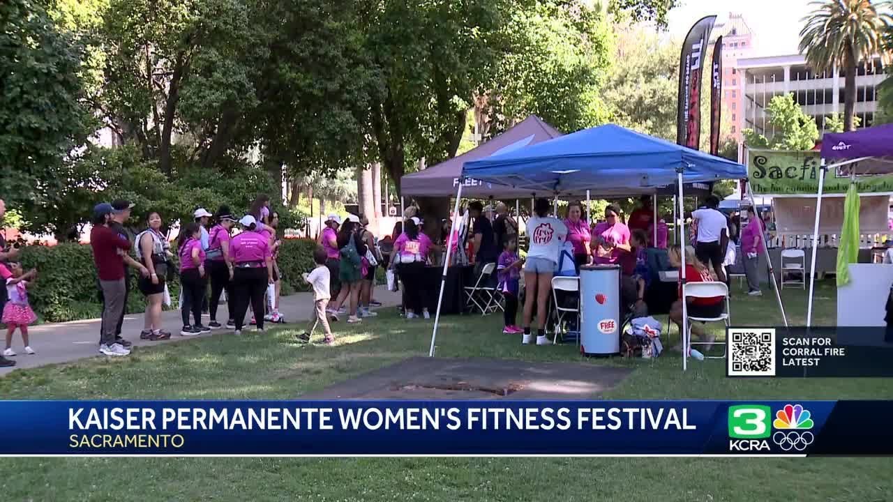 Thousands of women came together for the 19th annual women's fitness festival 2 thousands of women came together
