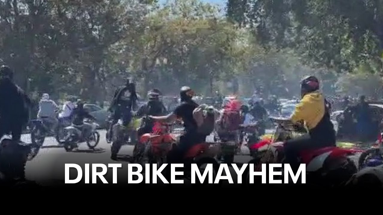 dirt bike riders rob oakland bus