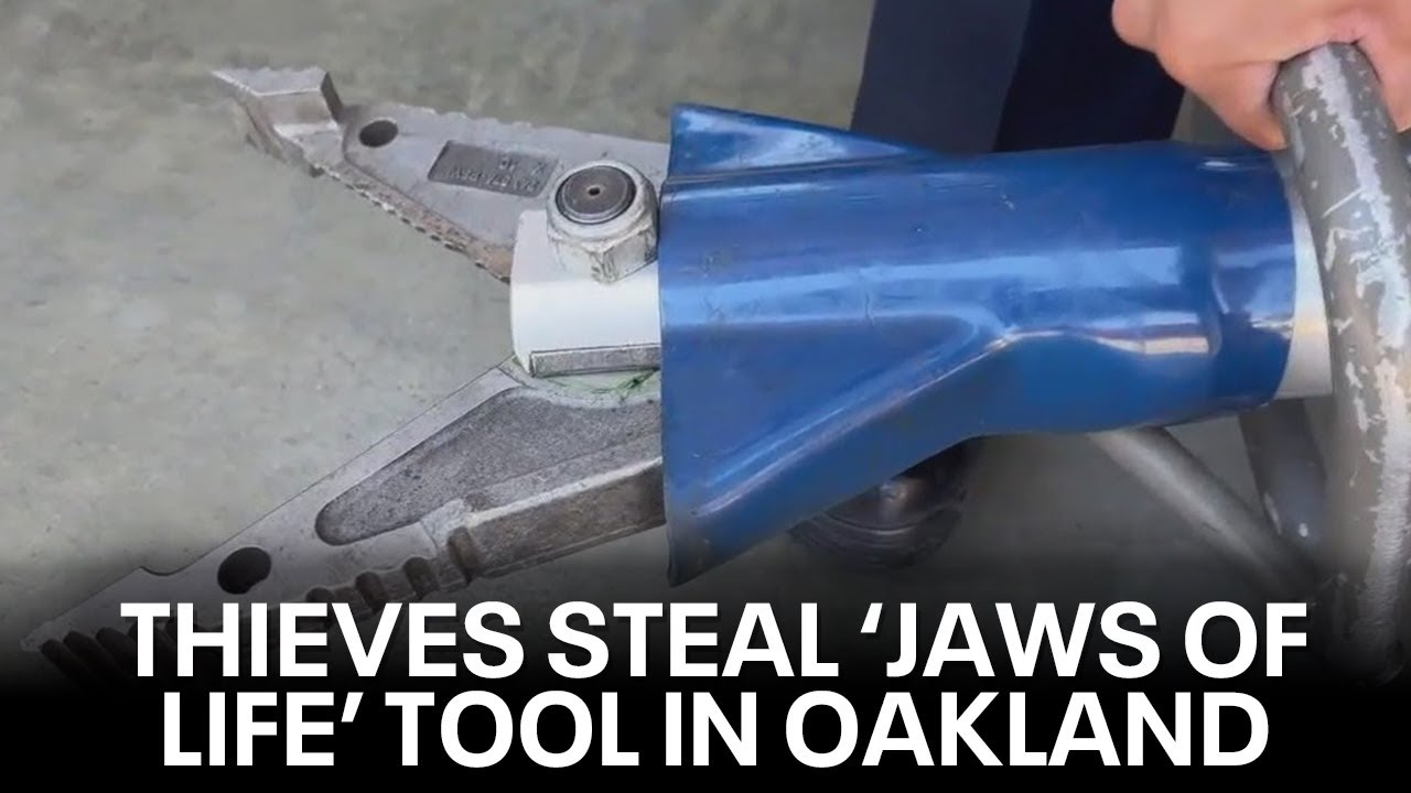 Thief steals 'Jaws of Life' tool after Oakland firefighters rescue girl stuck in swing | KTVU 2 thief steals jaws of life tool a 1