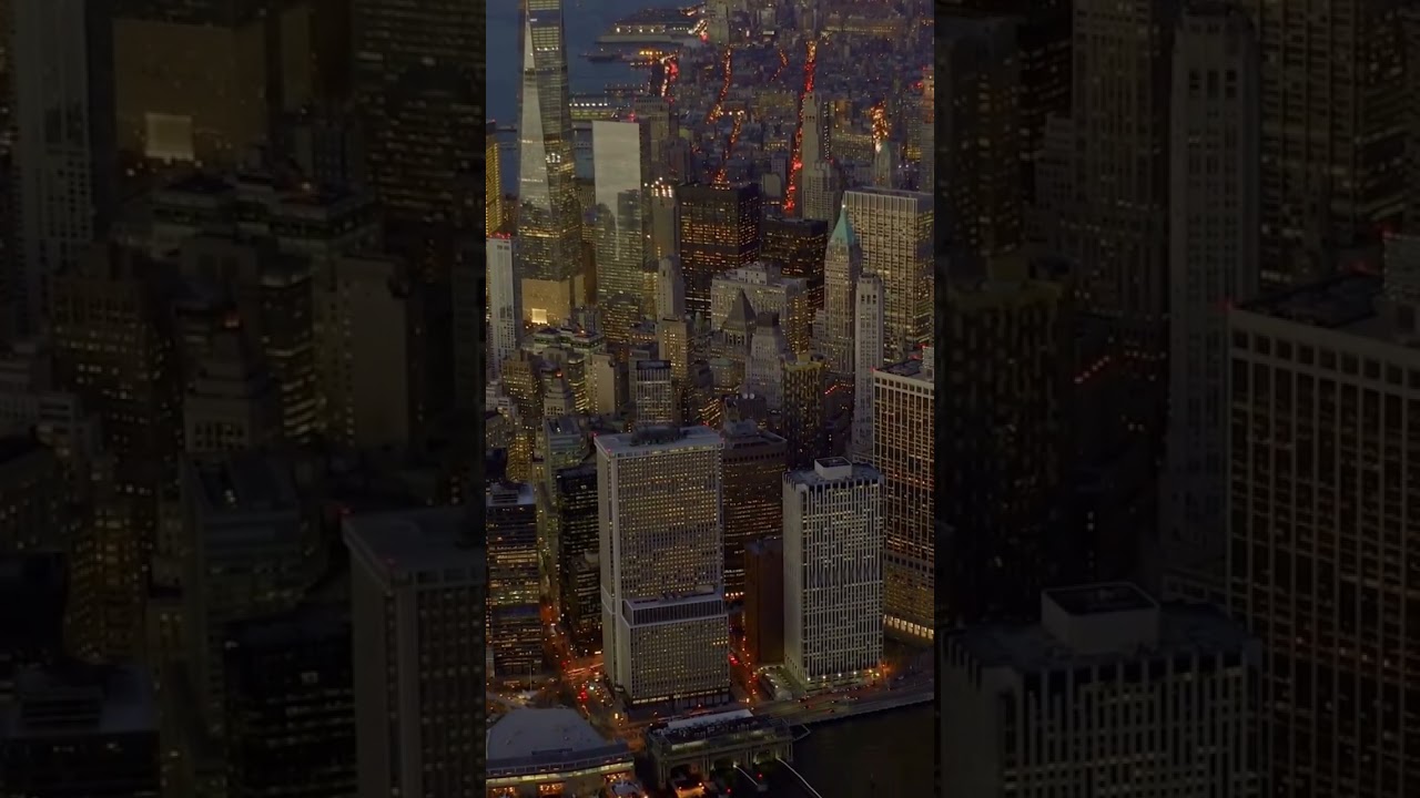 aerial views of new york city