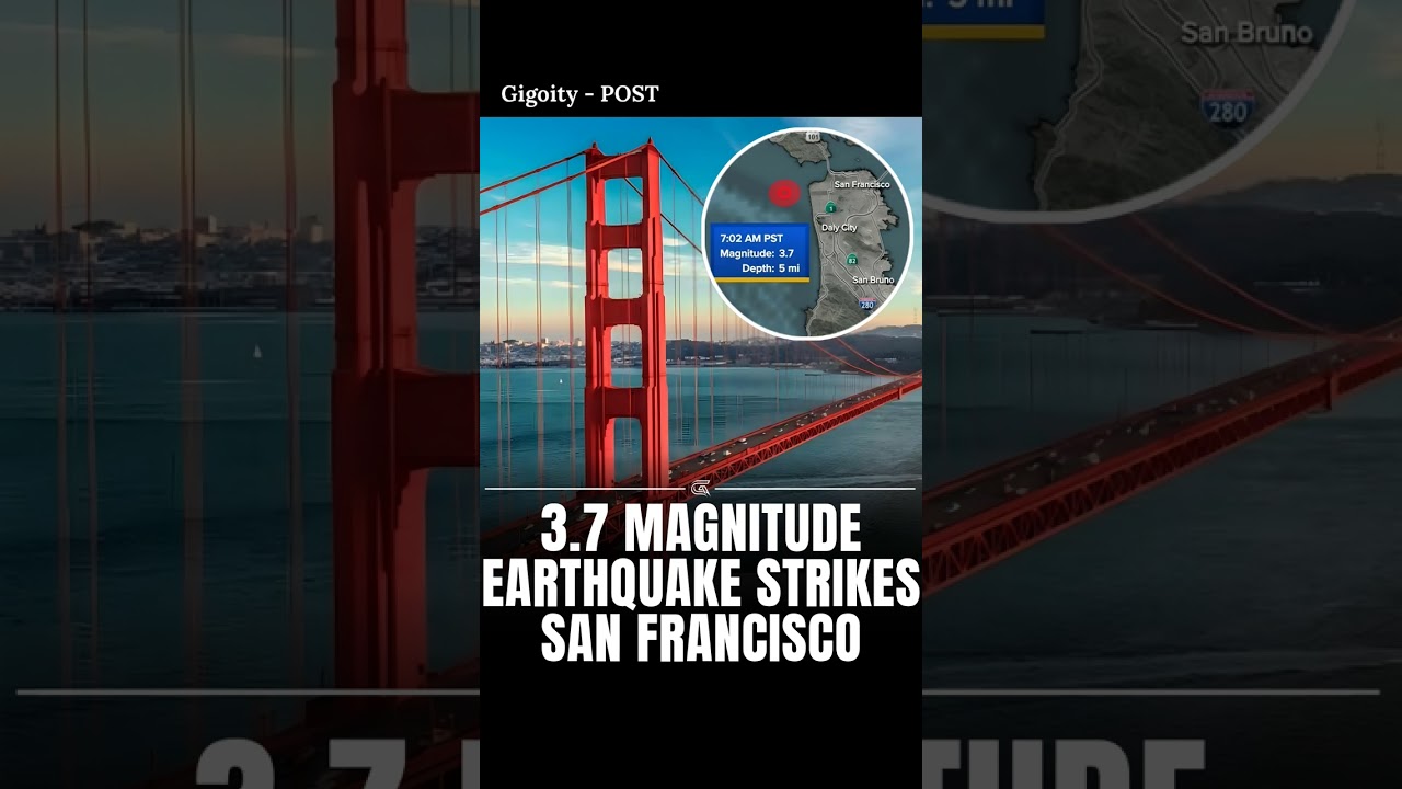 A 3.7 magnitude earthquake struck near San Francisco #shorts #news #gigoity 2 a 3 7 magnitude earthquake struc
