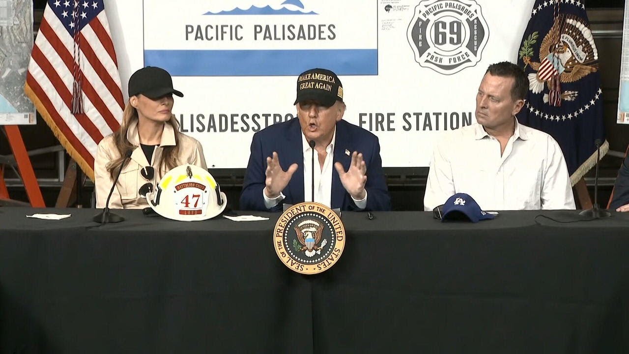 trump during his los angeles vis